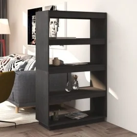 Gray pine wood shelving/space divider 80x35x135 cm by vidaXL, Bookcases and shelves - Ref: Foro24-810891, Price: 68,37 €, Dis...