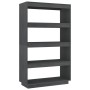 Gray pine wood shelving/space divider 80x35x135 cm by vidaXL, Bookcases and shelves - Ref: Foro24-810891, Price: 68,37 €, Dis...