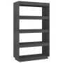 Gray pine wood shelving/space divider 80x35x135 cm by vidaXL, Bookcases and shelves - Ref: Foro24-810891, Price: 68,37 €, Dis...