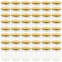 Tarros de mermelada de vidrio con tapa dorada 48 uds 230 ml | Foro24.es | Tu tienda online para hogar, jardín y más Foro24.es