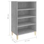 Aparador de madera contrachapada gris hormigón 57x35x90 cm | Foro24.es | Tu tienda online para hogar, jardín y más Foro24.es