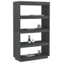 Gray pine wood shelving/space divider 80x35x135 cm by vidaXL, Bookcases and shelves - Ref: Foro24-810891, Price: 68,37 €, Dis...