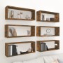 Estantes cúbicos de pared 6 uds madera roble ahumado 60x15x23cm | Foro24.es | Tu tienda online para hogar, jardín y más Foro24.es