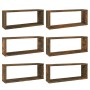 Estantes cúbicos de pared 6 uds madera roble ahumado 60x15x23cm | Foro24.es | Tu tienda online para hogar, jardín y más Foro24.es