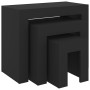 Mesas de centro apilables 3 piezas madera contrachapada negro von , Couchtisch - Ref: Foro24-808541, Preis: 54,35 €, Rabatt: %