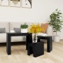 Mesas de centro apilables 3 piezas madera contrachapada negro von , Couchtisch - Ref: Foro24-808541, Preis: 54,35 €, Rabatt: %