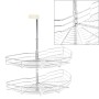 Bandeja cocina alambre 2 niveles plata 180 grados 75x38x80 cm by , Kitchen utensil containers - Ref: Foro24-50972, Price: 102...