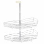 Bandeja cocina alambre 2 niveles plata 180 grados 75x38x80 cm by , Kitchen utensil containers - Ref: Foro24-50972, Price: 102...