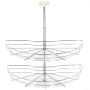 Bandeja cocina alambre 2 niveles plata 180 grados 75x38x80 cm by , Kitchen utensil containers - Ref: Foro24-50972, Price: 102...