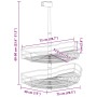 Bandeja cocina alambre 2 niveles plata 180 grados 75x38x80 cm by , Kitchen utensil containers - Ref: Foro24-50972, Price: 102...