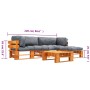 Muebles de palets de jardín con cojines grises 4 piezas madera by , Garden sets - Ref: Foro24-277459, Price: 403,57 €, Discou...