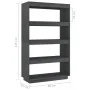 Gray pine wood shelving/space divider 80x35x135 cm by vidaXL, Bookcases and shelves - Ref: Foro24-810891, Price: 68,37 €, Dis...
