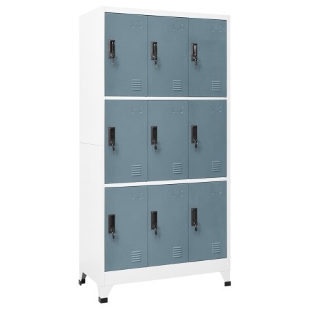 Taquilla de acero gris claro y gris oscuro 90x45x180 cm von , Schließfächer und Lagerschränke - Ref: Foro24-339811, Preis: 33...
