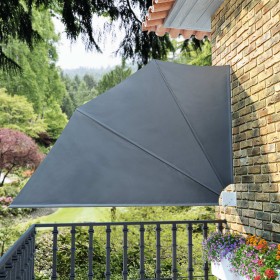 Toldo lateral plegable de balcón gris 160x240 cm by , Umbrellas - Ref: Foro24-41574, Price: 47,87 €, Discount: %