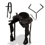Montura occidental, cabezada y pechera cuero real 15" negra by , Frames - Ref: Foro24-91352, Price: 218,05 €, Discount: %