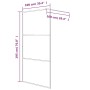 Mampara de ducha vidrio ESG transparente plateado 100x195 cm by , Shower walls and screens - Ref: Foro24-152117, Price: 135,2...