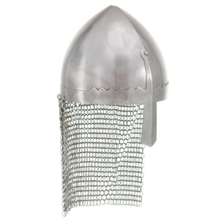Réplica de casco de caballero antiguo LARP acero plateado de , Armas coleccionables - Ref: Foro24-286211, Precio: 57,20 €, De...