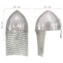Réplica de casco de caballero antiguo LARP acero plateado de , Armas coleccionables - Ref: Foro24-286211, Precio: 57,20 €, De...