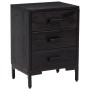 Mesita de noche madera maciza pino reciclada negra 40x30x55 cm | Foro24.es | Tu tienda online para hogar, jardín y más Foro24.es