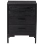 Mesita de noche madera maciza pino reciclada negra 40x30x55 cm | Foro24.es | Tu tienda online para hogar, jardín y más Foro24.es