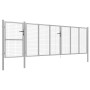 Puerta de jardín de acero plateado 500x125 cm by , garden gates - Ref: Foro24-144354, Price: 619,36 €, Discount: %