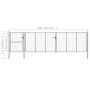 Puerta de jardín de acero plateado 500x125 cm by , garden gates - Ref: Foro24-144354, Price: 619,36 €, Discount: %