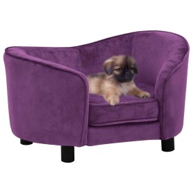 Sofá para perro felpa burdeos 69x49x40 cm de , Camas para perros - Ref: Foro24-171024, Precio: 116,85 €, Descuento: %