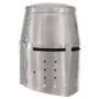 Casco de caballero medieval antiguo réplica LARP acero plateado de , Armas coleccionables - Ref: Foro24-286117, Precio: 59,56...
