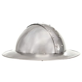 Réplica de casco de caballero medieval antiguo LARP acero plata de , Armas coleccionables - Ref: Foro24-286213, Precio: 66,89...
