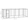 Perrera de exterior de acero 12,1 m² by , Dog kennels and fences - Ref: Foro24-3082299, Price: 478,46 €, Discount: %