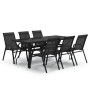 Juego de comedor para jardín 7 piezas negro von , Gartensets - Ref: Foro24-3095986, Preis: 393,41 €, Rabatt: %