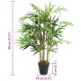 Árbol de bambú artificial con 500 hojas verde 80 cm