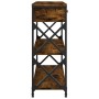 Mesa consola madera de ingeniería roble ahumado 75x28x75 cm von , Seitentische - Ref: Foro24-834197, Preis: 83,94 €, Rabatt: %