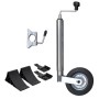 Rueda jockey con 1 abrazadera partida y calzos de ruedas 48 mm by , Trailers for goods and transport - Ref: Foro24-3214419, P...