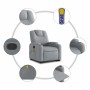 Sillón de masaje reclinable de pie de tela gris claro | Foro24.es | Tu tienda online para hogar, jardín y más Foro24.es