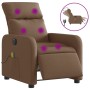Sillón reclinable de masaje eléctrico tela marrón | Foro24.es | Tu tienda online para hogar, jardín y más Foro24.es