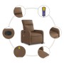 Sillón reclinable de masaje eléctrico tela marrón | Foro24.es | Tu tienda online para hogar, jardín y más Foro24.es