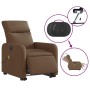 Sillón de masaje eléctrico reclinable elevable tela marrón | Foro24.es | Tu tienda online para hogar, jardín y más Foro24.es