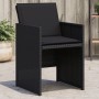 Sillas de jardín con cojines 4 unidades ratán sintético negro by , Garden chairs - Ref: Foro24-364933, Price: 161,54 €, Disco...