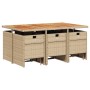 Set comedor de jardín 11 pzas con cojines ratán sintético beige | Foro24.es | Tu tienda online para hogar, jardín y más Foro24.es