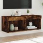 Mueble para TV con luces LED roble ahumado 80x30x30 cm | Foro24.es | Tu tienda online para hogar, jardín y más Foro24.es