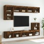 Mueble para TV con luces LED roble ahumado 80x30x30 cm | Foro24.es | Tu tienda online para hogar, jardín y más Foro24.es