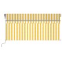 Toldo automático retráctil con persiana amarillo blanco 3x2,5m by , Awnings - Ref: Foro24-3069388, Price: 344,86 €, Discount: %