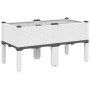 Jardinera con patas PP blanco 80x40x42 cm | Foro24.es | Tu tienda online para hogar, jardín y más Foro24.es