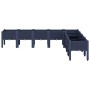Jardinera con patas PP azul gris 200x160x42 cm | Foro24.es | Tu tienda online para hogar, jardín y más Foro24.es