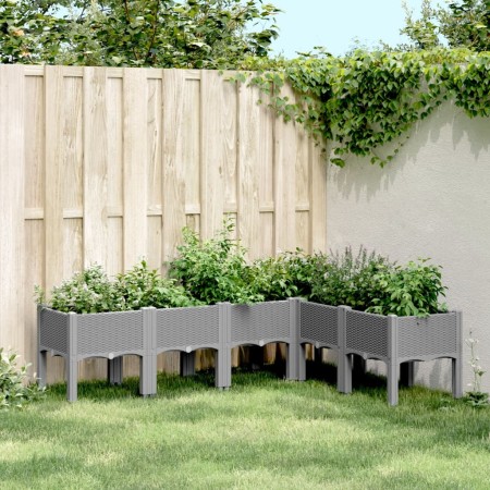 Jardinera con patas PP gris claro 160x120x42 cm | Foro24.es | Tu tienda online para hogar, jardín y más Foro24.es