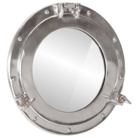 Espejo de ojo de buey de pared aluminio y vidrio Ø38 cm by , Mirrors - Ref: Foro24-357849, Price: 65,04 €, Discount: %