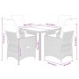 Set comedor de jardín 5 piezas con cojines ratán sintético gris by , Garden sets - Ref: Foro24-3276724, Price: 516,94 €, Disc...