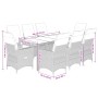 Set comedor jardín 9 pzas y cojines ratán sintético gris von , Gartensets - Ref: Foro24-3276730, Preis: 1,00 €, Rabatt: %
