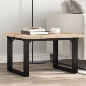 Mesa de centro marco O madera maciza pino y acero 70x70x40,5 cm by , Kitchen and dining tables - Ref: Foro24-3282727, Price: ...